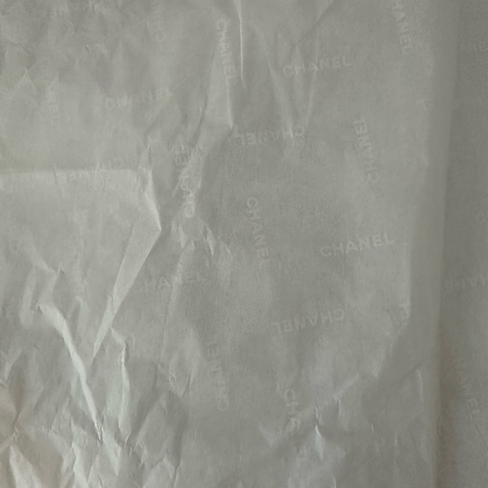 Chanel Shopping Bag w/ 5 Sheets of Chanel Paper and Bow - Picture 2 of 5